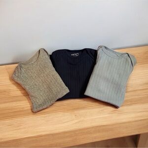 Carter's Ribbed Long Sleeve 3 Bodysuit size:0-3